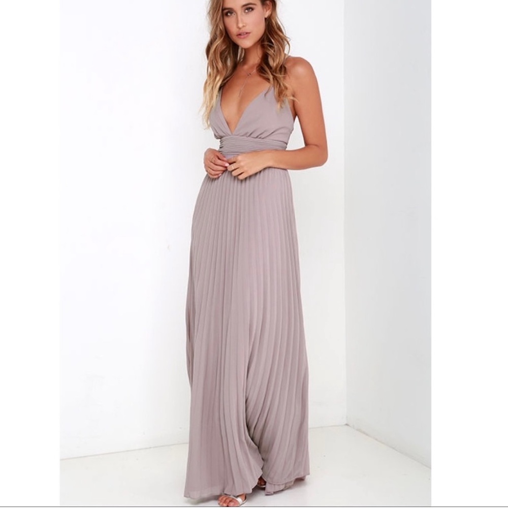 EUC Lulus DEPTHS OF MY LOVE LIGHT PURPLE MAXI DRESS